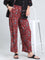 Red Woven Viscose Printed Palazzo