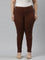 Women Solid Dark Brown Super Stretch Jeggings