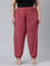 Women Solid Rusty Pink Harem Pants