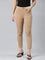 Women Solid Khaki Mid Rise Cropped Jeggings