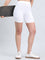 White Knit Seamless Cycling Shorts