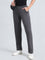 Silver Grey Cotton Stretch Track Pant