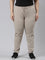 Women Solid Cotton Light Chocolate Cuffed Joggers