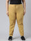 Women Solid Cotton Mustard Cuffed Joggers