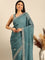 Green Jimmy crushed tissue saree with pearls & sequins embroidery with heavy ready made blouse