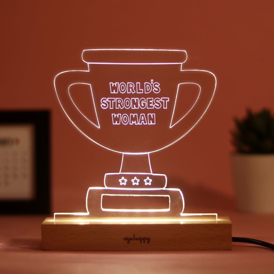 LED Women's Day Trophy