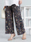 Navy Woven Viscose Printed Palazzo
