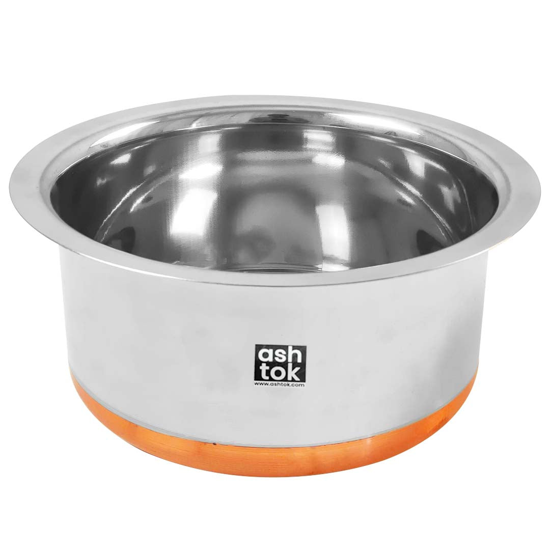 Patila Stainless Steel Copper Bottom Tope with lid