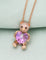 Swarovski Crystal Teddy Bear Chain Pendant