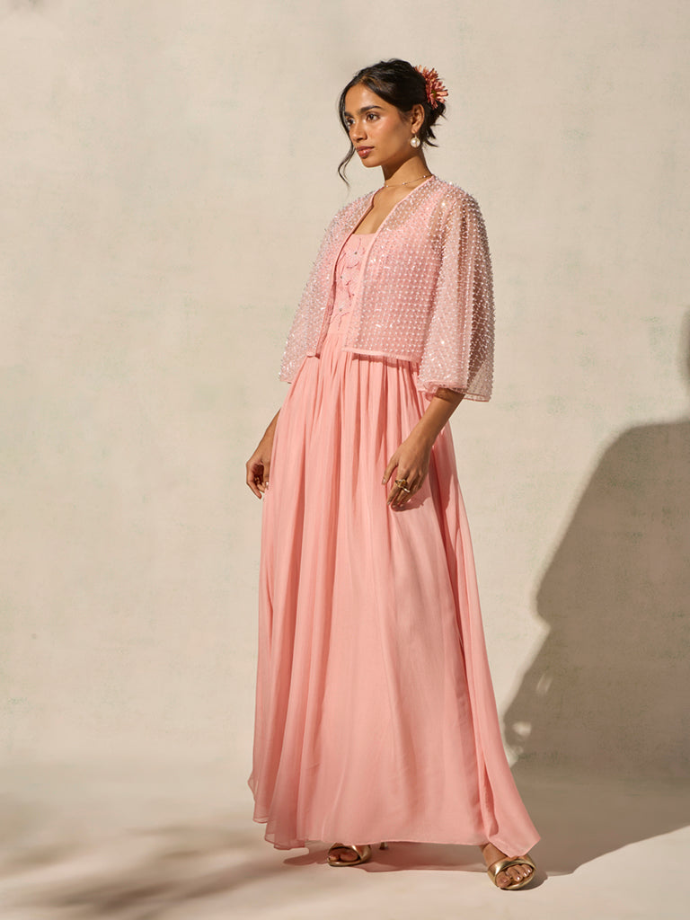 Embellished Cape - Pink