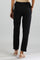 Black Solid Trousers