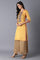 Yellow Multicoloured Embroidered kurta