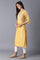 Yellow Placement Print kurta