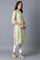 Green Printed Straight kurta