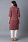 Maroon Printed kurta