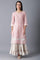 Blush Pink Straight Floral Print Kurta