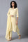 Yellow Round Neck Classic kurta