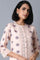 Peach Pink Placement Print kurta