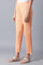 Orange Solid Slim Pants