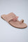 W Pink Woven Design Round Toe Flat