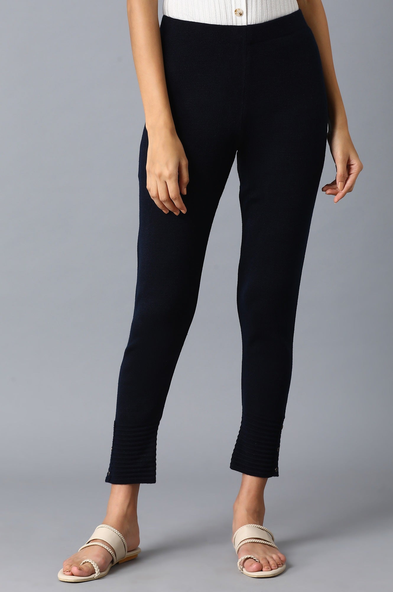 Navy Blue Basic Leggings