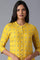 Yellow Printed kurta