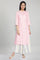 Baby Pink Band Collar kurta