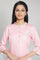 Baby Pink Band Collar kurta