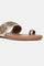 Ecru Embroidered Round Toe Flat-SGul