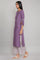 Purple Solid kurta with Embroidery