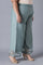 Sea Green Solid Parallel Pants