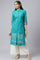 Teal Embroidered Kurta Set