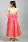 Beige Top Pink Skirt Dupatta Girls Set