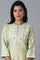 Green Asymmetric Flared kurta