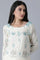 Ecru Placement Print kurta