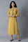 Mustard Yellow Gathered Dress