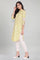 Misted Yellow kurta with Embroidery