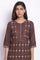 Fresh Roast Brown Embellished kurta