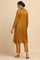 Dark Yellow Lustrous Modal Satin kurta