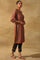 Dusty Pink Silk Viscose Tussar kurta