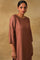 Dusty Pink Silk Viscose Tussar kurta