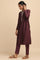 Dark Purple kurta in Cotton Silk