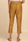 Mustard Jacquard Slim Pants