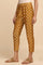 Mustard Jacquard Slim Pants