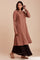 Brown Panelled Embroidered Neck kurta