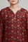 Red Ajrakh Print kurta