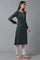 Slate Grey Embroidered Winter kurta