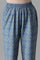 Blue Embroidered Solid kurta Trousers Set