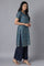 Blue kurta- Straight Palazzo Set
