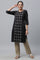 Black Embroidered Ethnic kurta